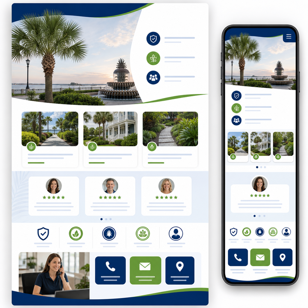 Professional web design creates visual trust through layout, imagery, and clear calls-to-action—often at a glance.